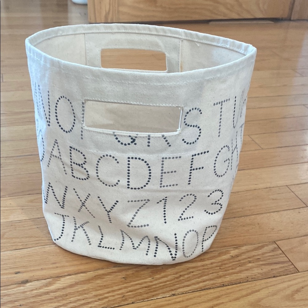 Pehr Alphabet Canvas kids Storage Bin